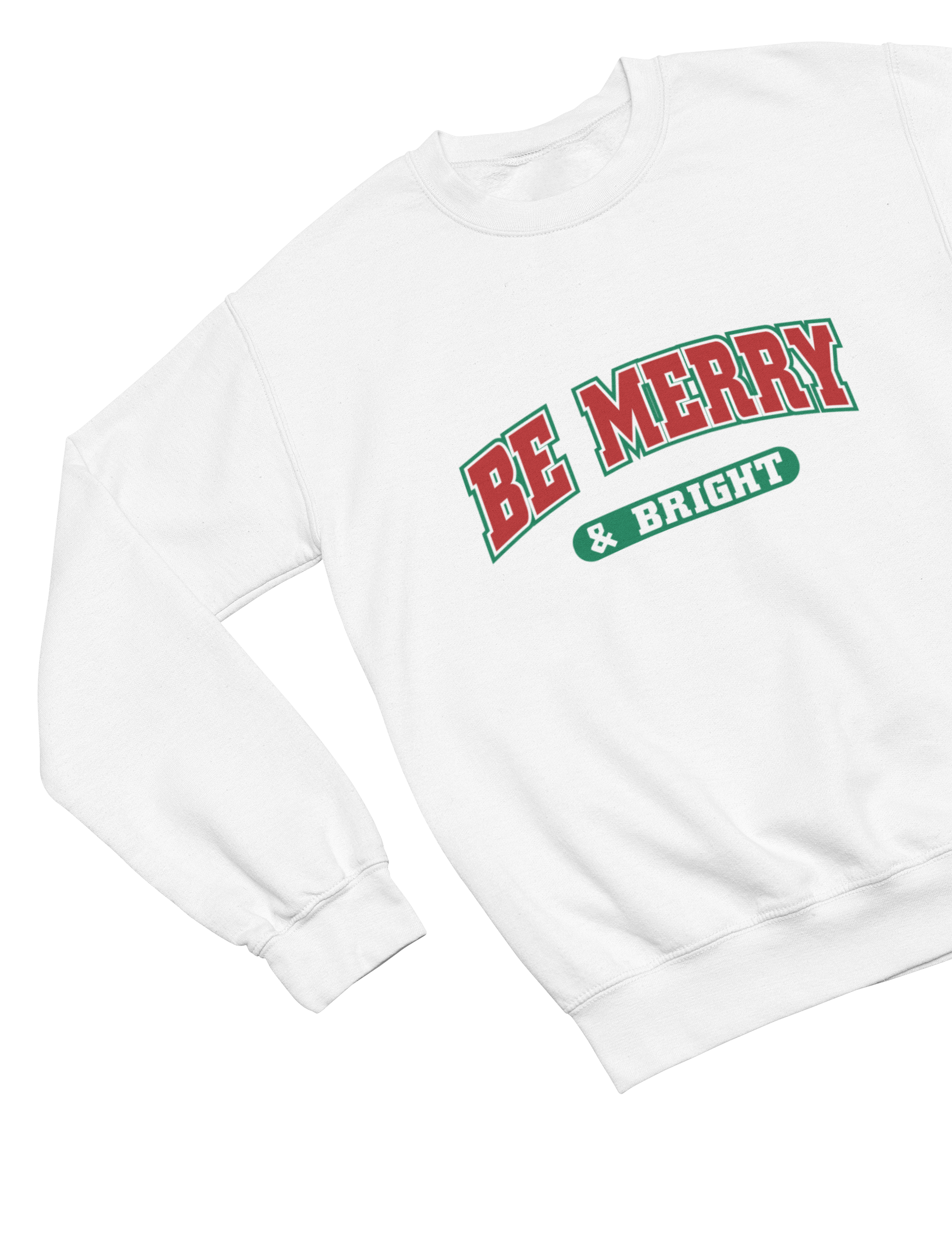 Beast and Beauty Sweatshirt / 3XL (Adult) / White Be Merry & Bright Christmas Sweatshirt – Retro Holiday Jumper UK