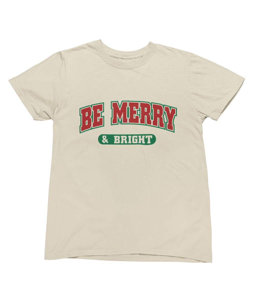 Beast and Beauty T-Shirt / 3XL (Adult) / Beige Be Merry & Bright Christmas Sweatshirt – Retro Holiday Jumper UK