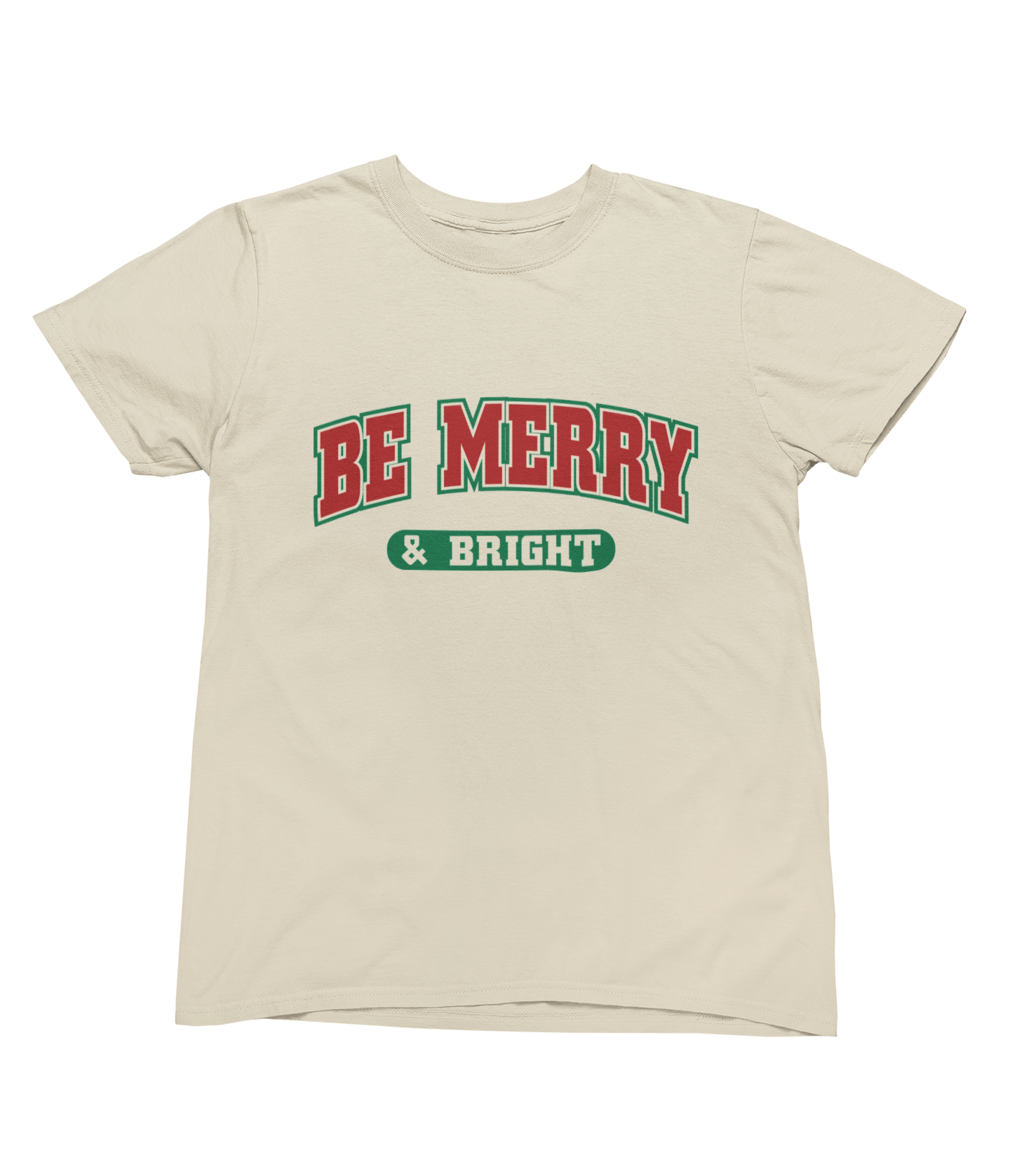 Beast and Beauty T-Shirt / 3XL (Adult) / Beige Be Merry & Bright Christmas Sweatshirt – Retro Holiday Jumper UK