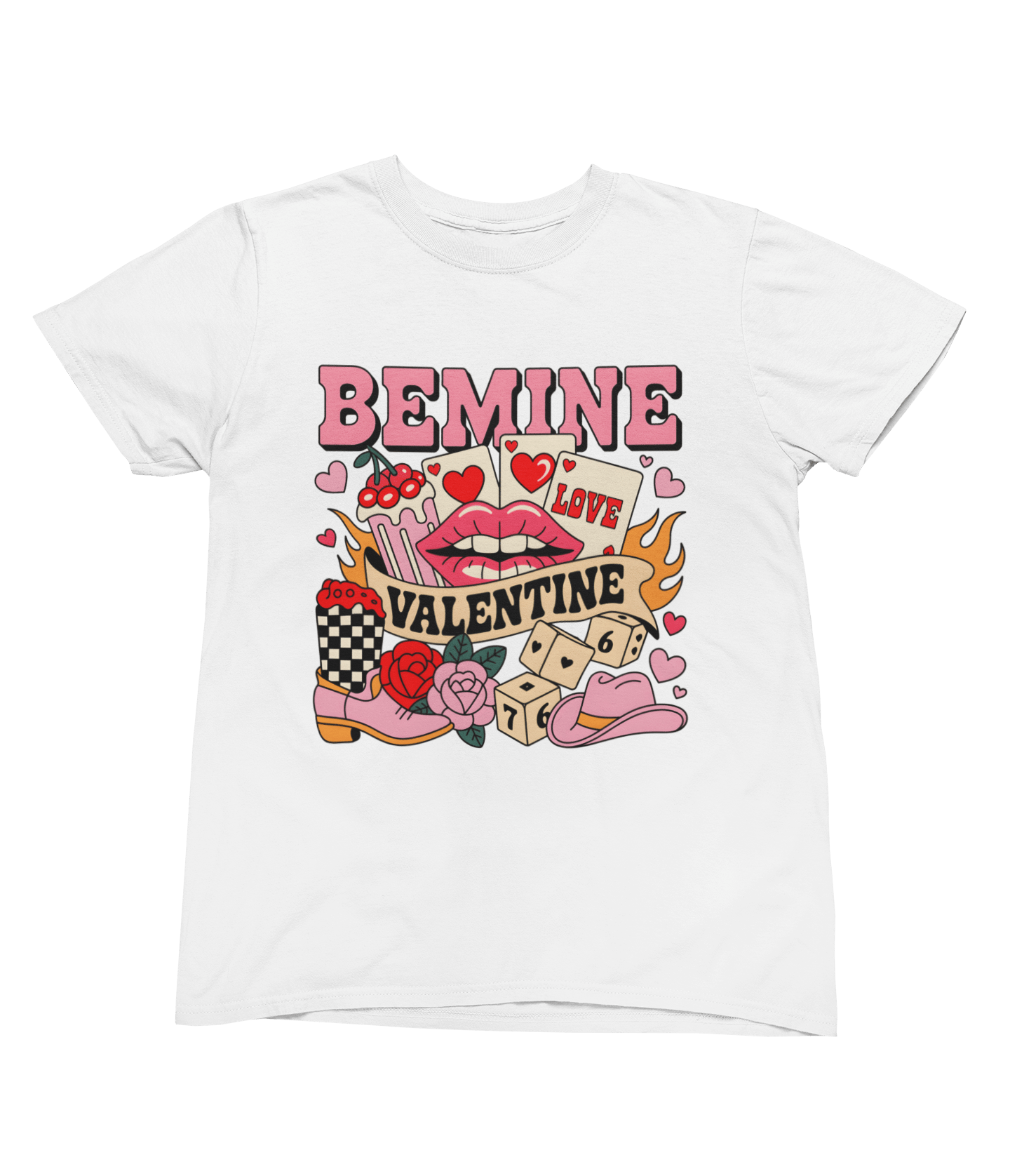 Be Mine Western Valentine Graphic T-Shirt & Sweatshirt Gift T-Shirt / Small / White gift_idea unique_gift personalised_gift