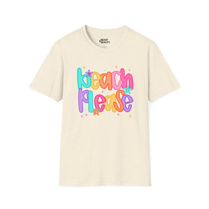 beach please t-shirt natural t-shirt uk gift gift idea