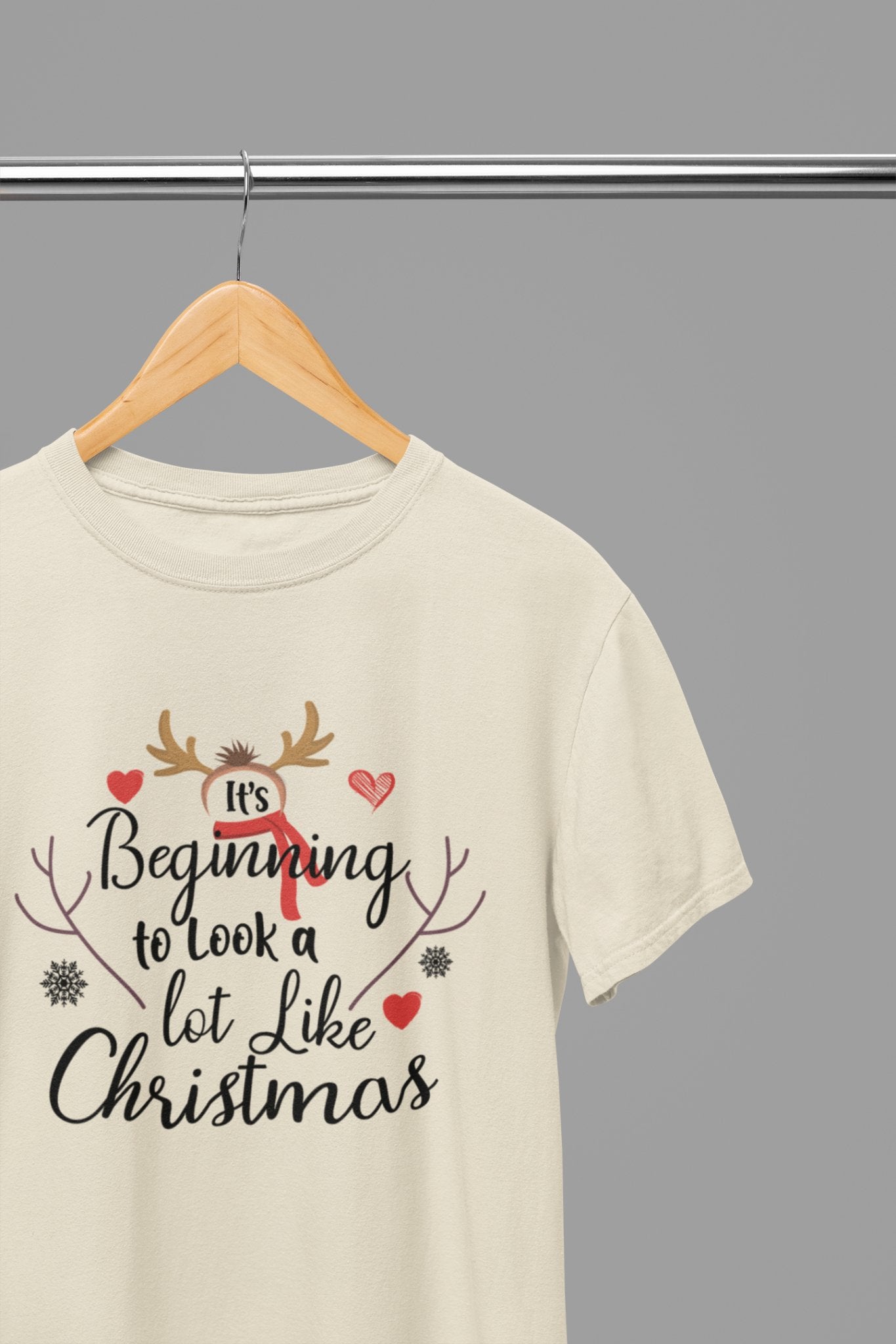 Beginning To Look Alot Like Christmas T-Shirt/Sweatshirt Unisex - Beast & Beauty Clothing LTD - Halloween - Sand - Small - T-Shirt