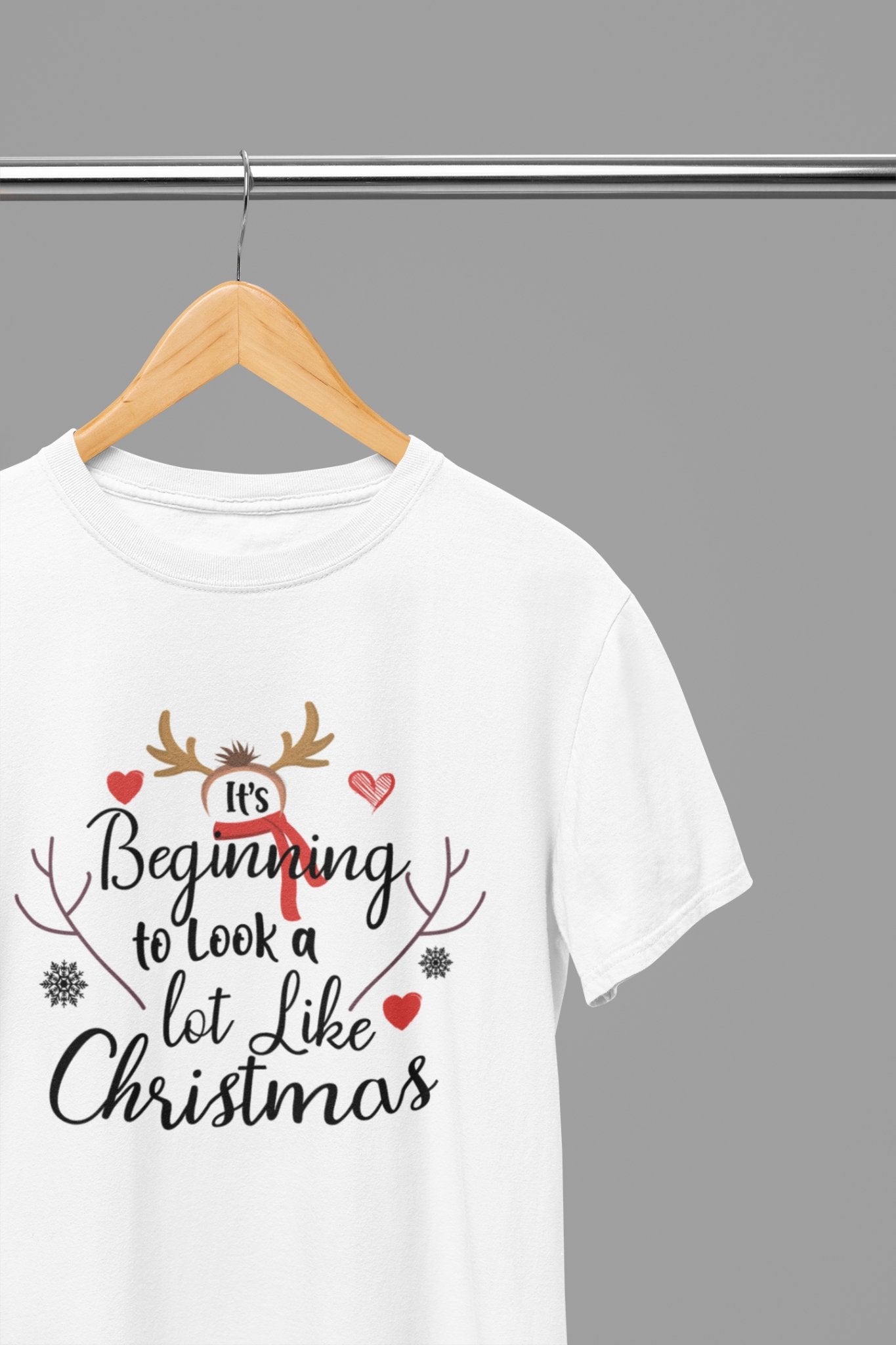 Beginning To Look Alot Like Christmas T-Shirt/Sweatshirt Unisex - Beast & Beauty Clothing LTD - Halloween - White - Small - T-Shirt