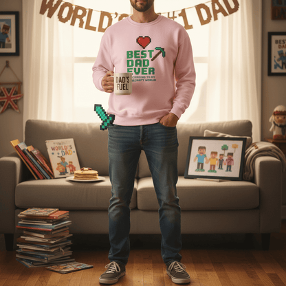 Best Dad Ever According To My Minecraft World Sweatshirt gift_idea unique_gift personalised_gift