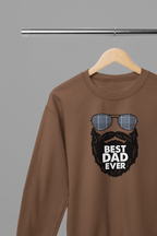 Best Dad Ever Father's Day T-Shirt/Sweatshirt Sweatshirt / Small / Brown gift_idea unique_gift personalised_gift