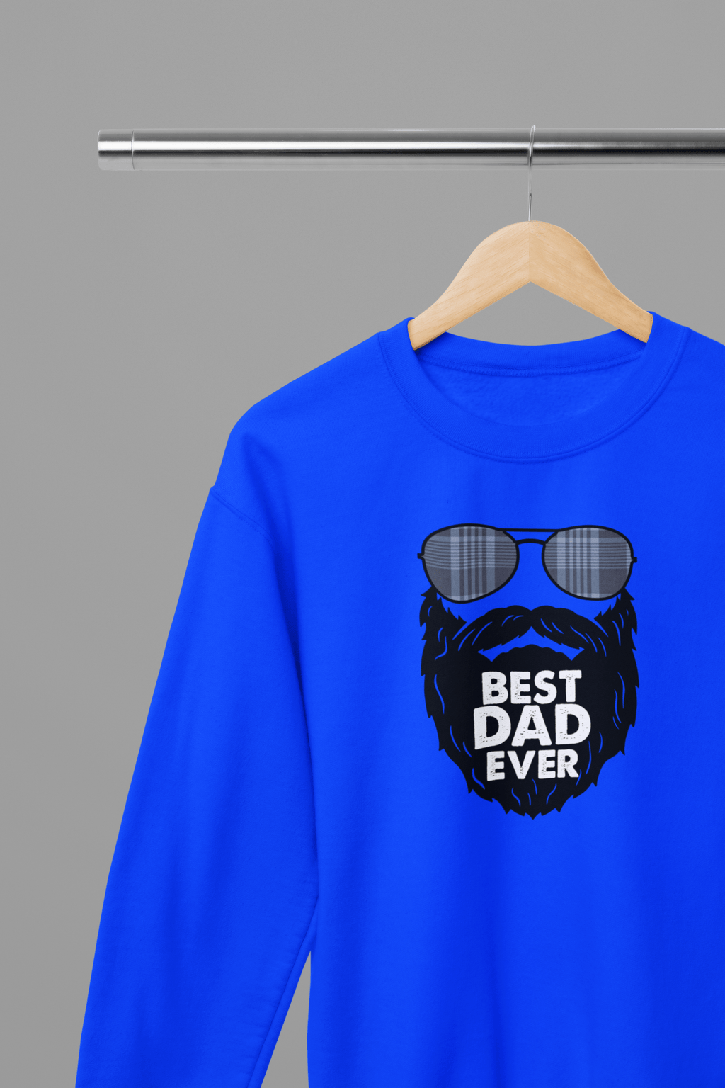 Best Dad Ever Father's Day T-Shirt/Sweatshirt Sweatshirt / Small / Blue gift_idea unique_gift personalised_gift