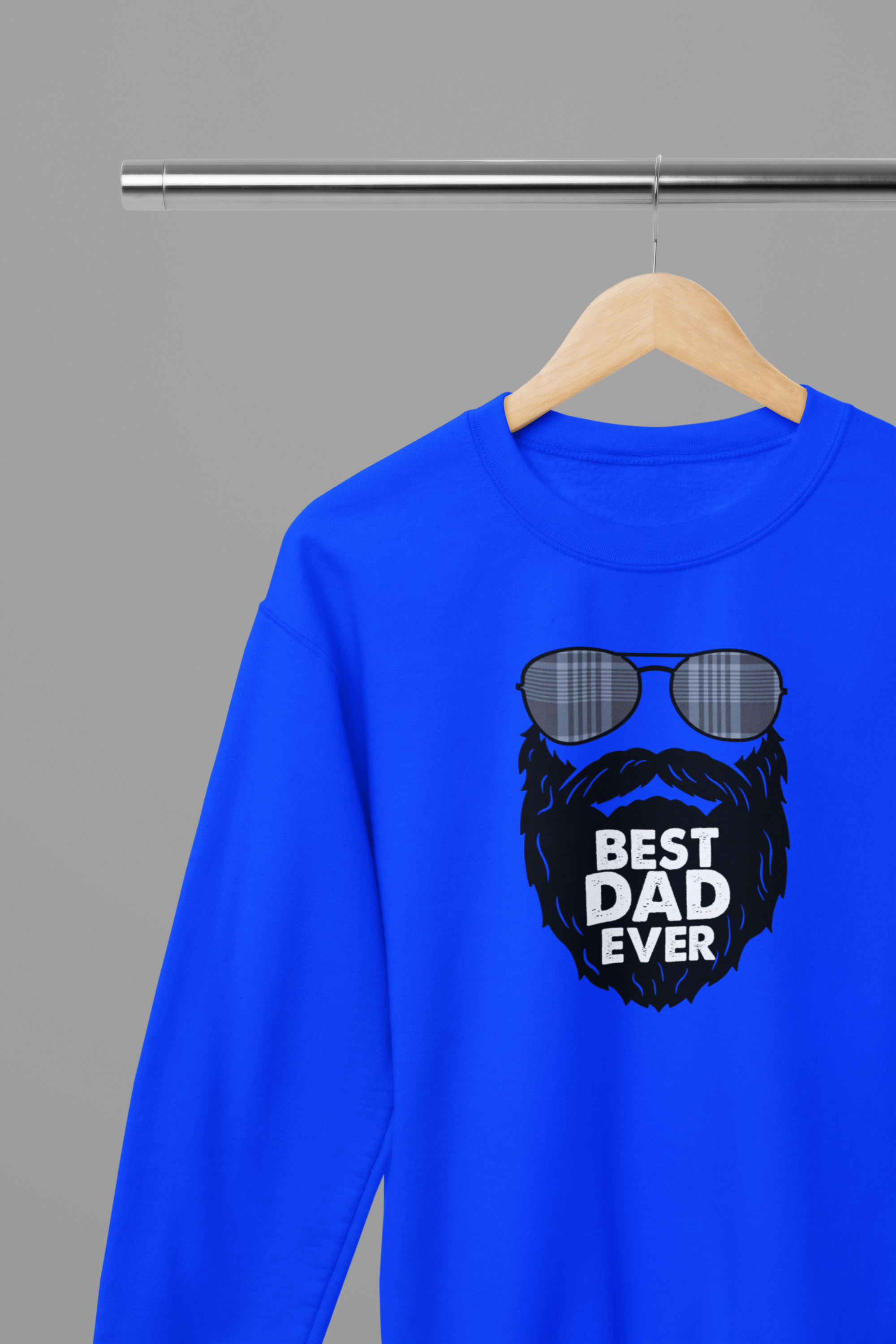 Best Dad Ever Father's Day T-Shirt/Sweatshirt Sweatshirt / Small / Blue gift_idea unique_gift personalised_gift