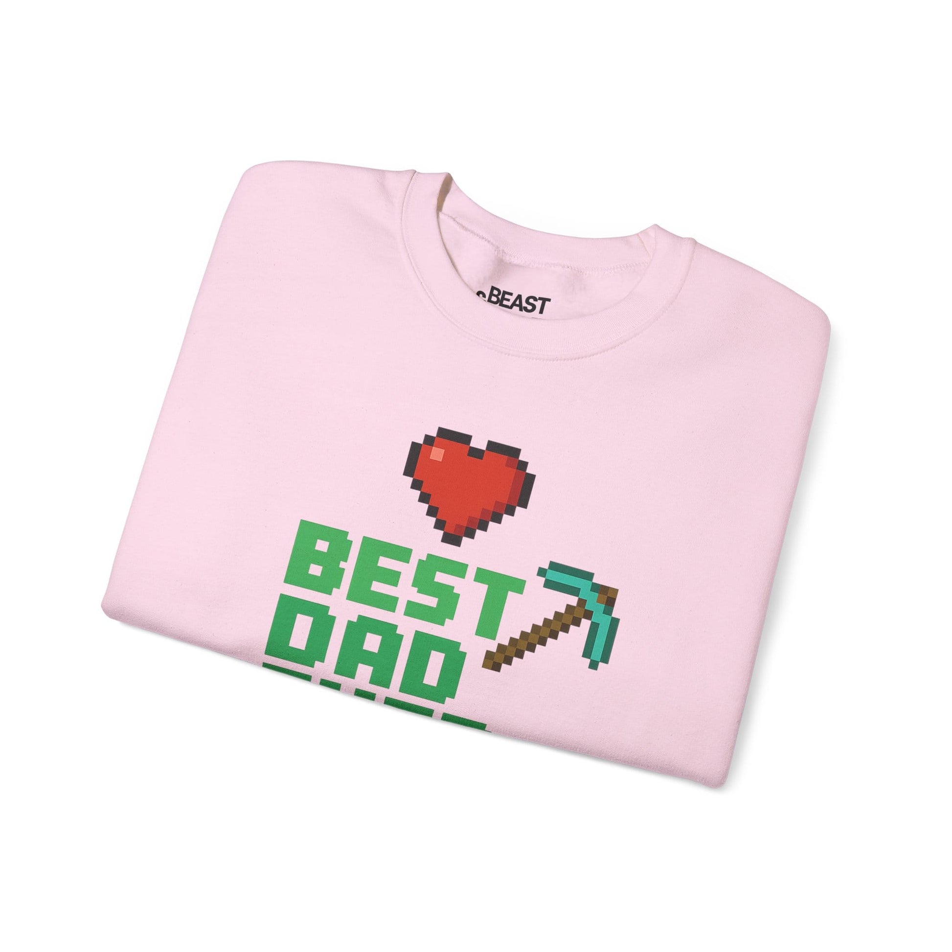 best dad ever according to my minecraft world sweatshirt sweatshirt uk Father's Day gift idea image 6