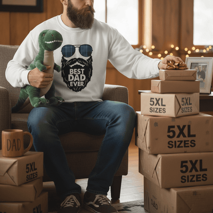 Best Dad Ever Sweatshirt | Funny Bearded Dad Gift | Sizes S-5XL gift_idea unique_gift personalised_gift