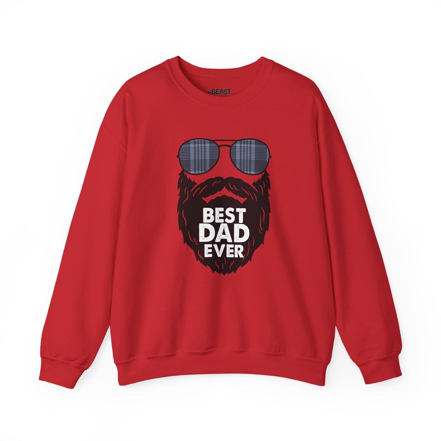 best dad ever sweatshirt funny bearded dad gift sizes s-5xl red sweatshirt uk Christmas gift idea