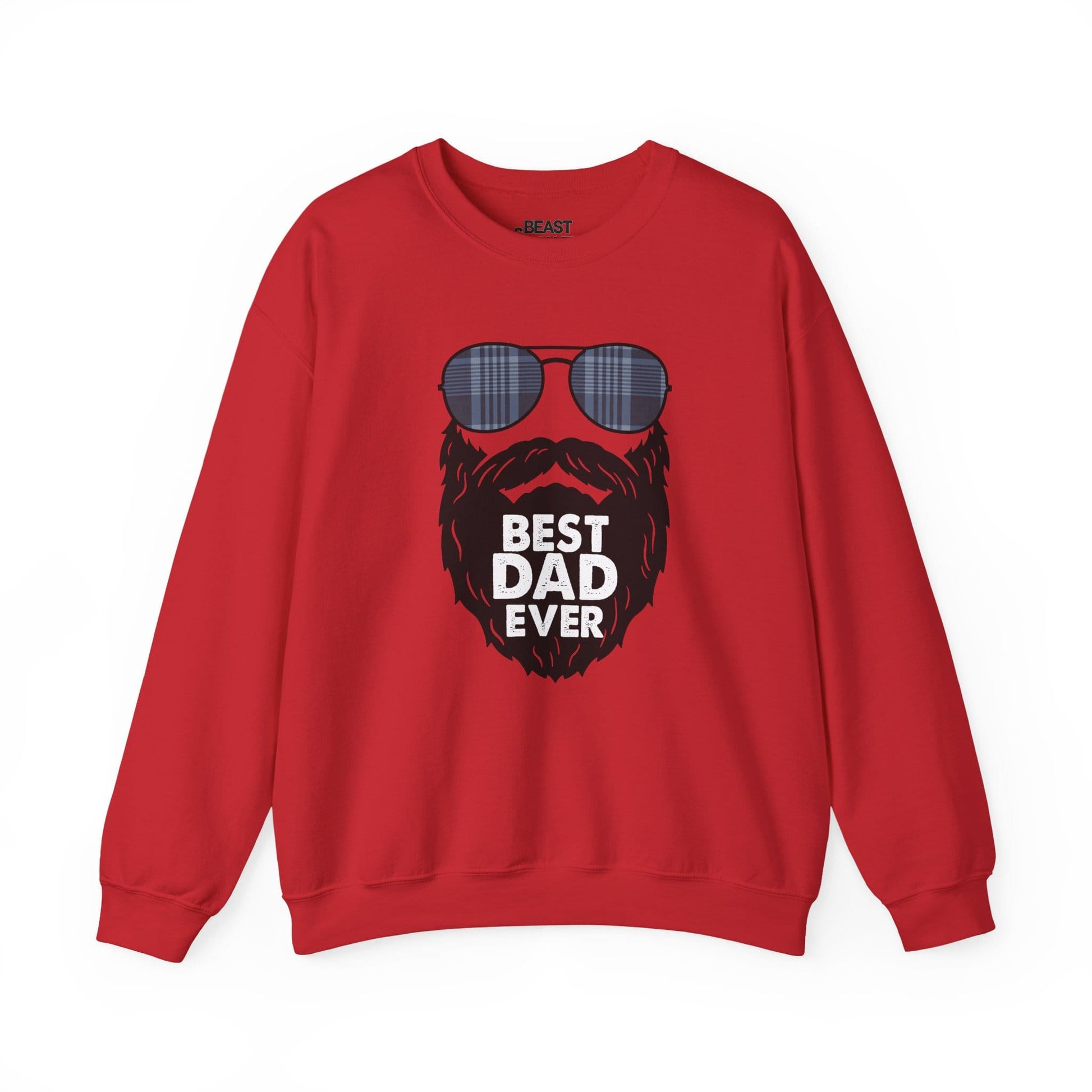 best dad ever sweatshirt funny bearded dad gift sizes s-5xl red sweatshirt uk Christmas gift idea