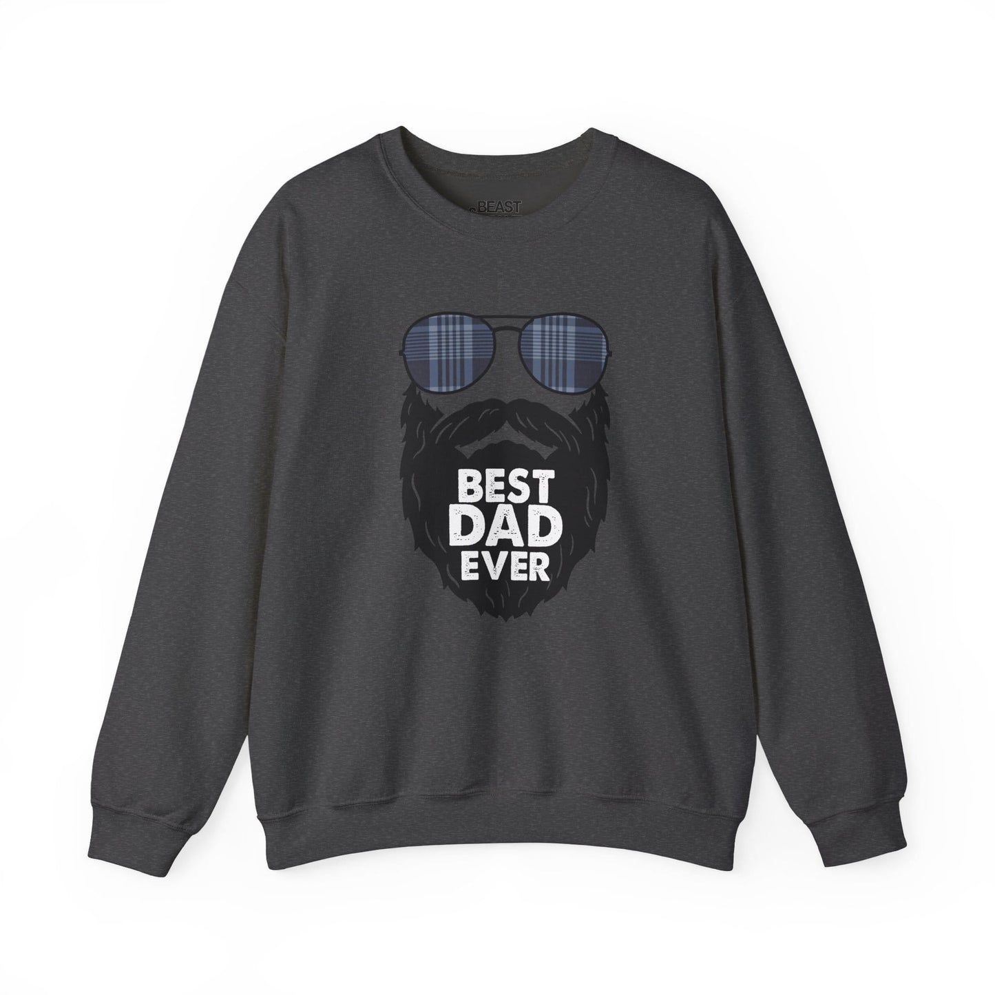 best dad ever sweatshirt funny bearded dad gift sizes s-5xl dark heather sweatshirt uk Christmas gift idea