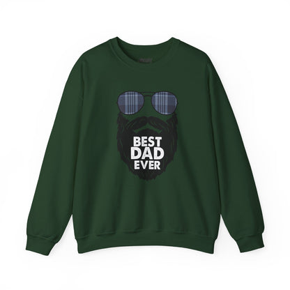 best dad ever sweatshirt funny bearded dad gift sizes s-5xl forest green sweatshirt uk Christmas gift idea