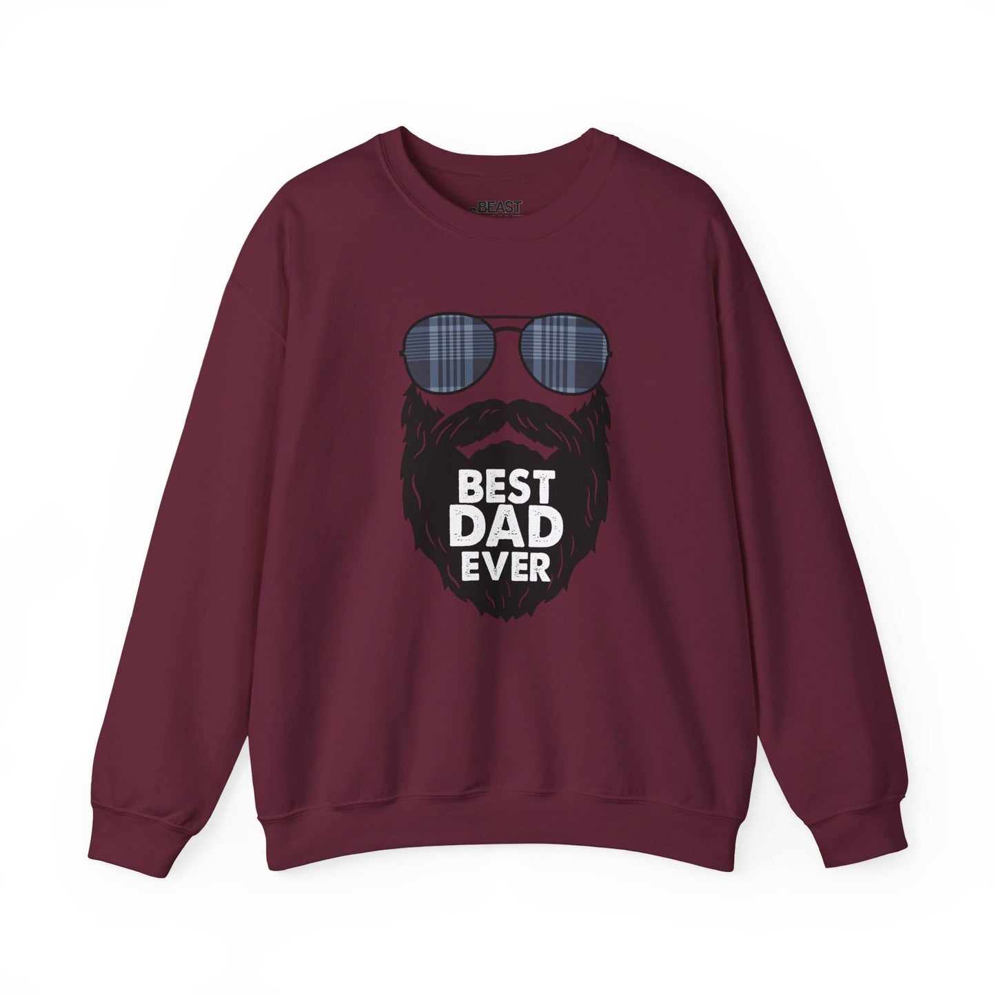best dad ever sweatshirt funny bearded dad gift sizes s-5xl maroon sweatshirt uk Christmas gift idea