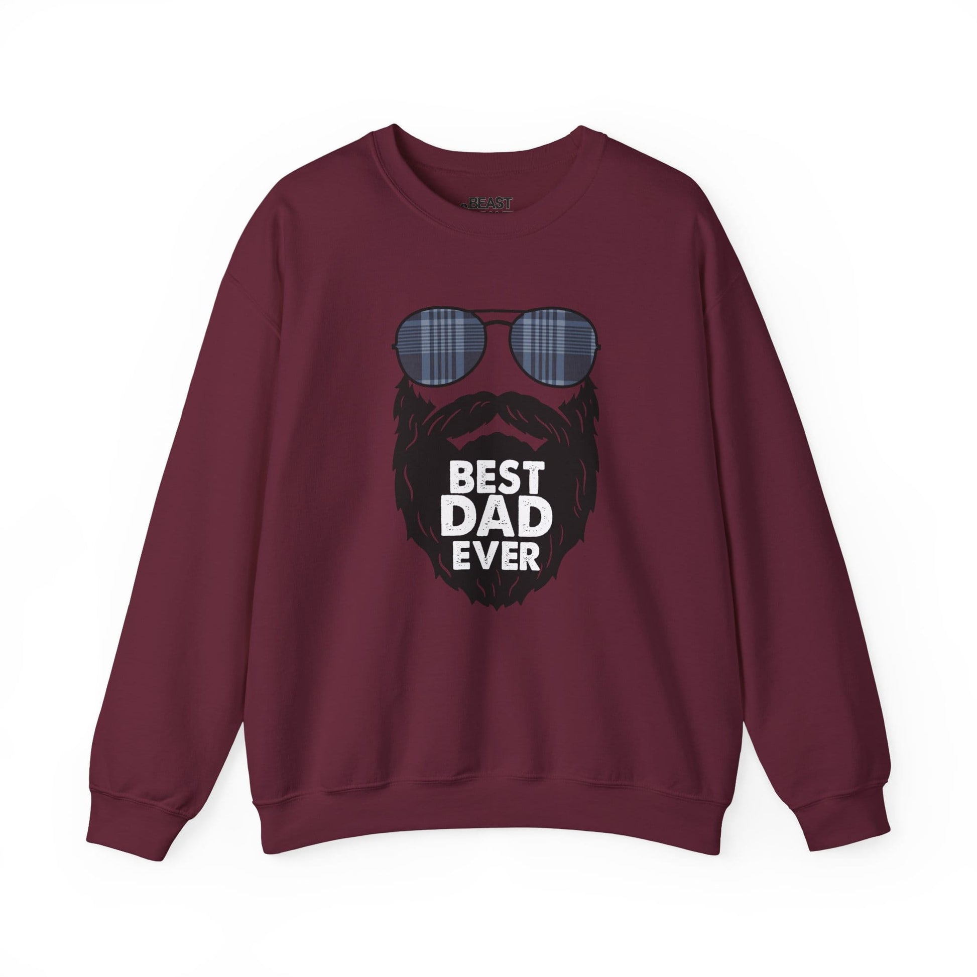 best dad ever sweatshirt funny bearded dad gift sizes s-5xl maroon sweatshirt uk Christmas gift idea