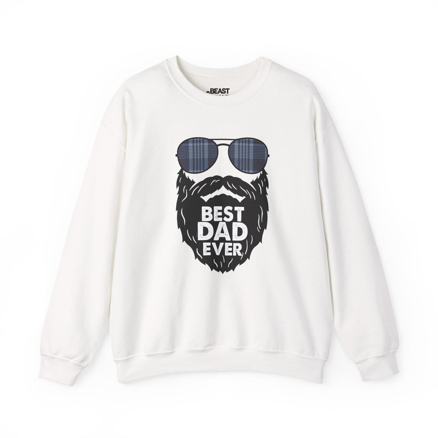 best dad ever sweatshirt funny bearded dad gift sizes s-5xl white sweatshirt uk Christmas gift idea