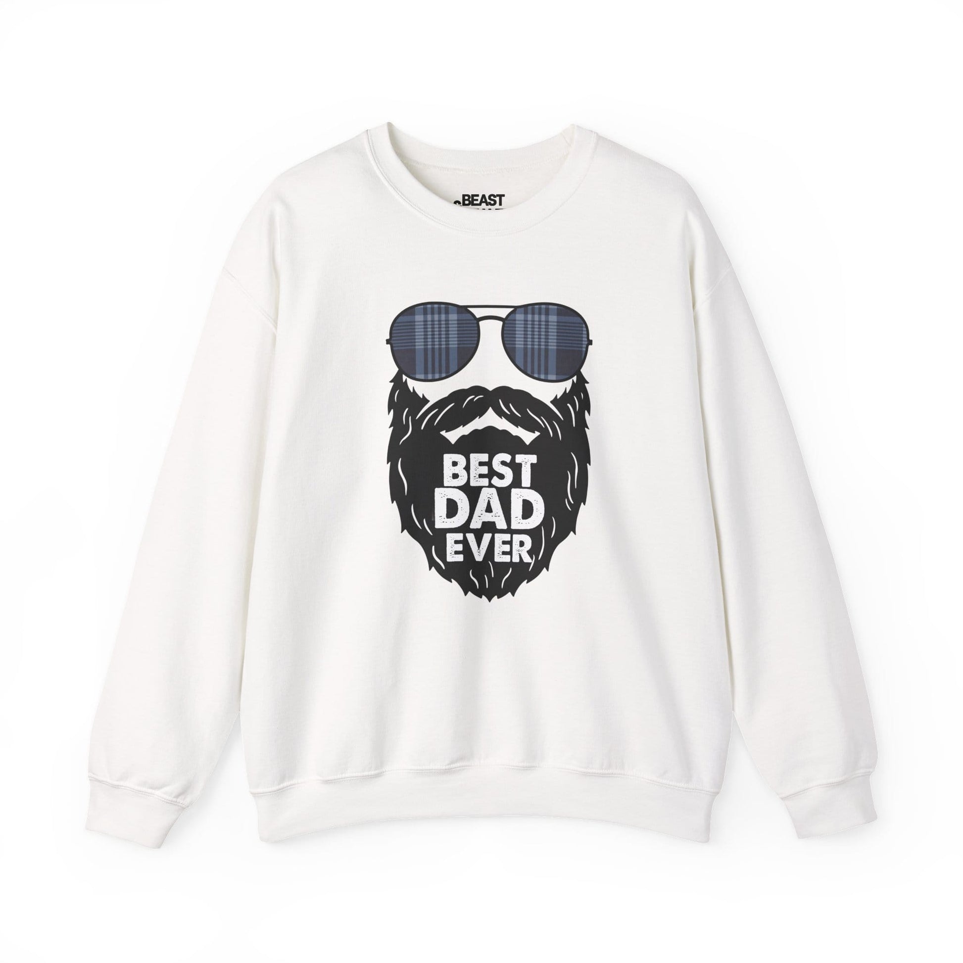 best dad ever sweatshirt funny bearded dad gift sizes s-5xl white sweatshirt uk Christmas gift idea