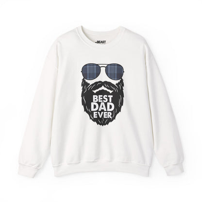 best dad ever sweatshirt funny bearded dad gift sizes s-5xl white sweatshirt uk Christmas gift idea
