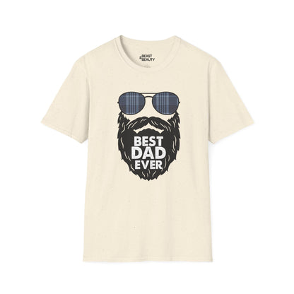 best dad ever t-shirt funny bearded dad gift tee sizes s-3xl natural t-shirt uk Christmas gift idea