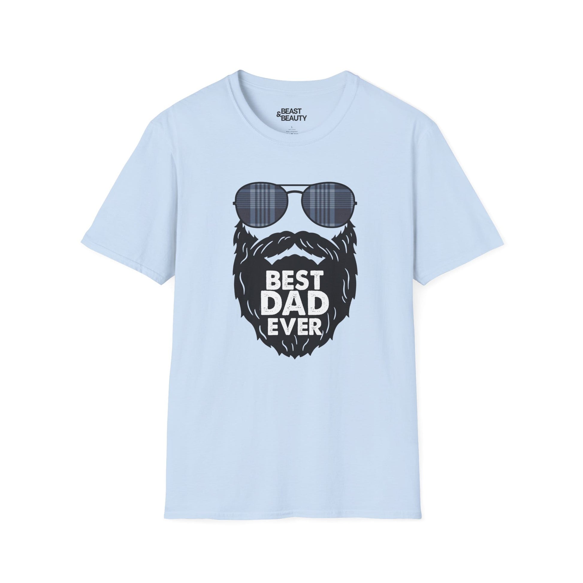 best dad ever t-shirt funny bearded dad gift tee sizes s-3xl light blue t-shirt uk Christmas gift idea