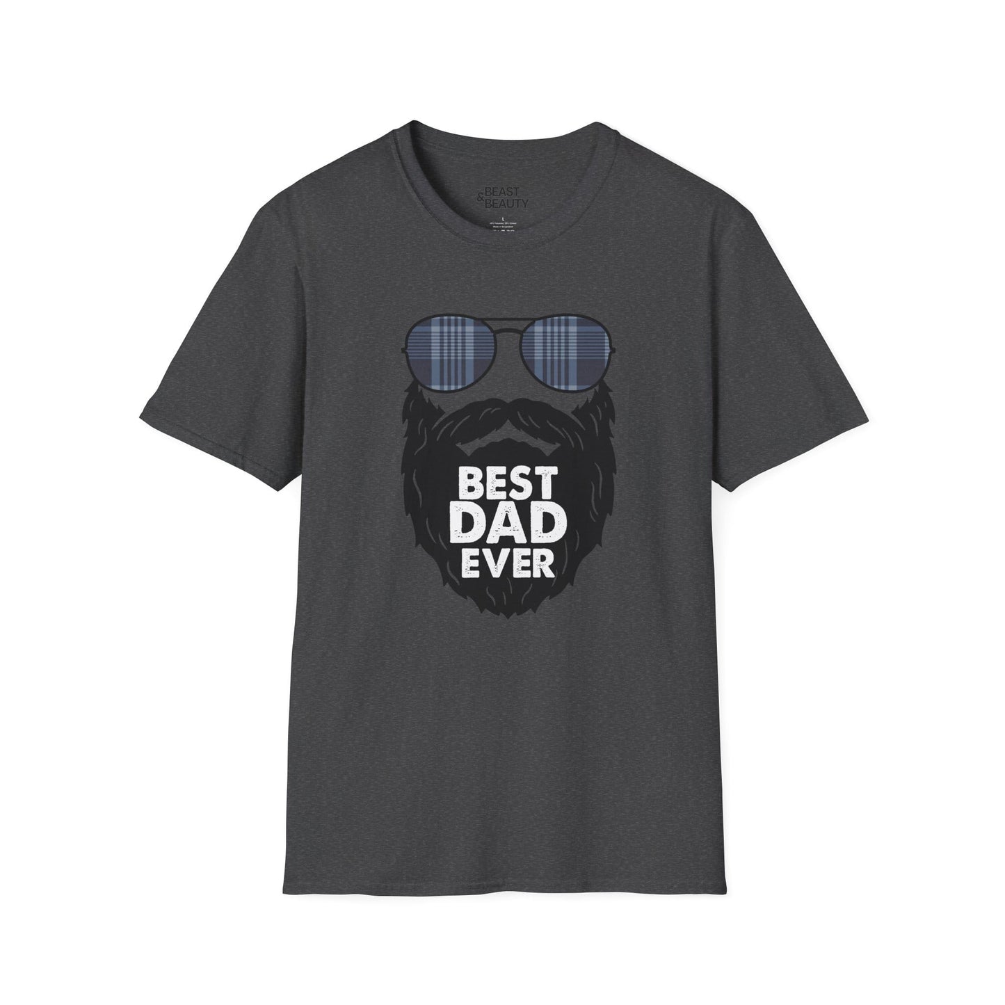 best dad ever t-shirt funny bearded dad gift tee sizes s-3xl dark heather t-shirt uk Christmas gift idea