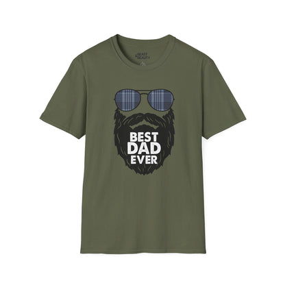 best dad ever t-shirt funny bearded dad gift tee sizes s-3xl military green t-shirt uk Christmas gift idea