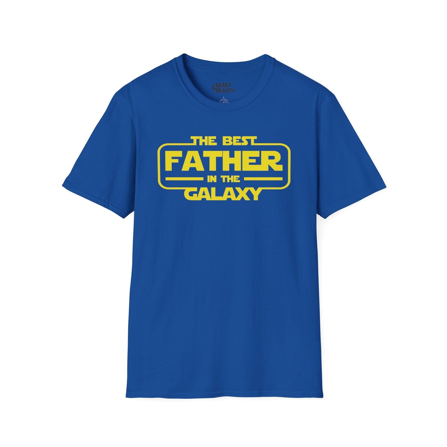 best father in the galaxy t shirt funny dad gift tee royal t-shirt uk Father's Day gift idea