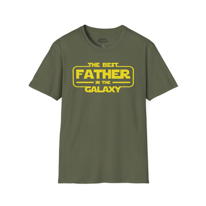 best father in the galaxy t shirt funny dad gift tee military green t-shirt uk Father's Day gift idea