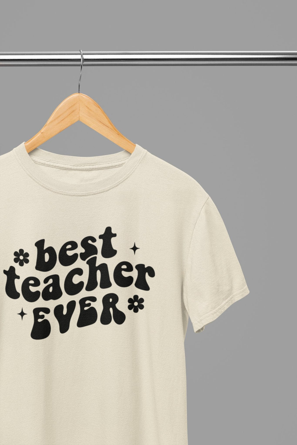 Best Teacher Ever Bubble T-Shirt small / Sand gift_idea unique_gift personalised_gift