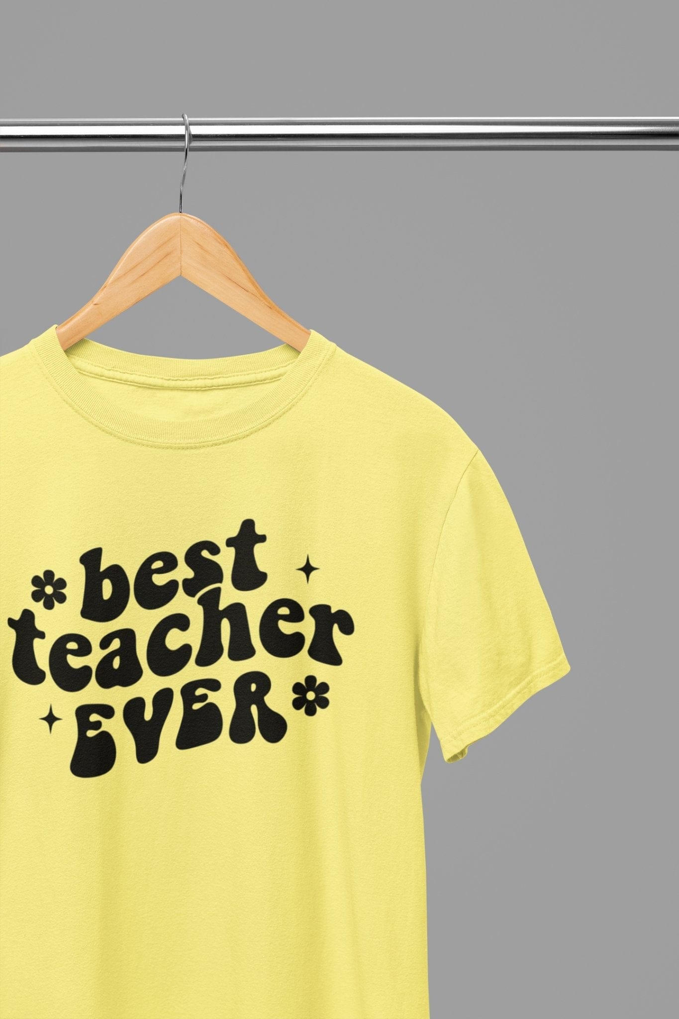 Best Teacher Ever Bubble T-Shirt small / Yellow gift_idea unique_gift personalised_gift