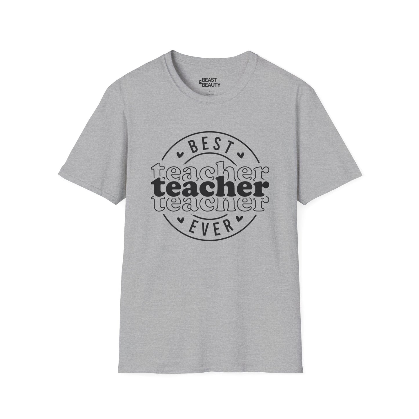 Best Teacher Ever Graphic T-Shirt Sport Grey / S gift_idea unique_gift personalised_gift
