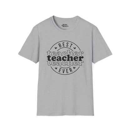 Best Teacher Ever Graphic T-Shirt Sport Grey / S gift_idea unique_gift personalised_gift