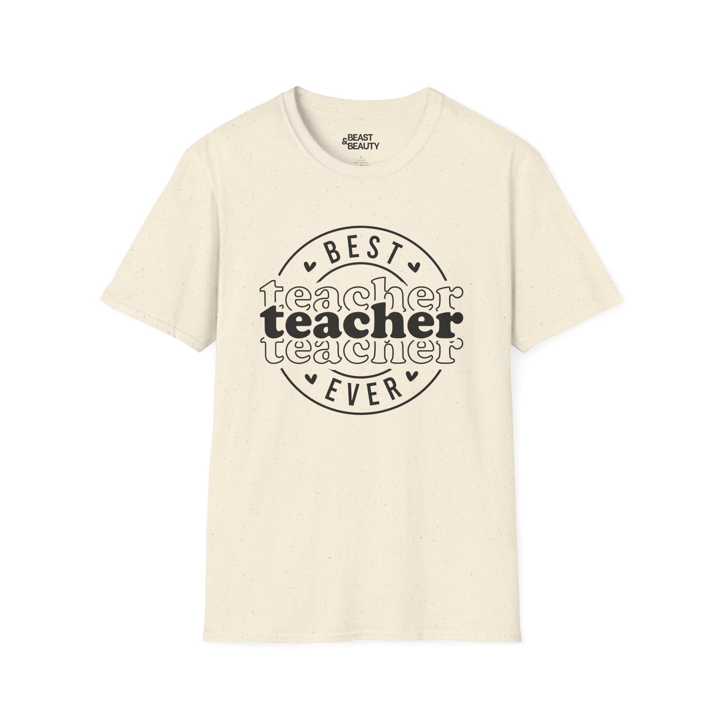 Best Teacher Ever Graphic T-Shirt Natural / M gift_idea unique_gift personalised_gift