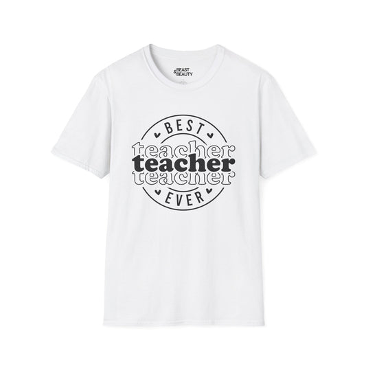 Best Teacher Ever Graphic T-Shirt White / S gift_idea unique_gift personalised_gift