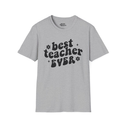 Best Teacher Ever Retro Style T-Shirt Sport Grey / S gift_idea unique_gift personalised_gift