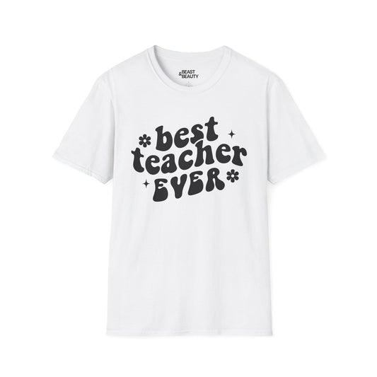 Best Teacher Ever Retro Style T-Shirt White / S gift_idea unique_gift personalised_gift