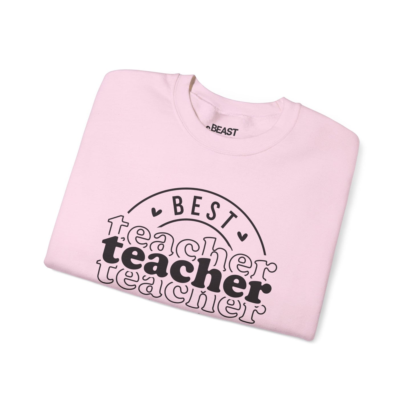 Best Teacher Ever Sweatshirt – Cute Pink Teacher Crewneck gift_idea unique_gift personalised_gift