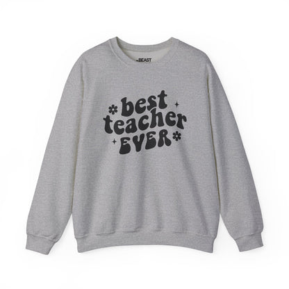 Best Teacher Ever Sweatshirt – Retro Teacher Crewneck Sport Grey / S gift_idea unique_gift personalised_gift
