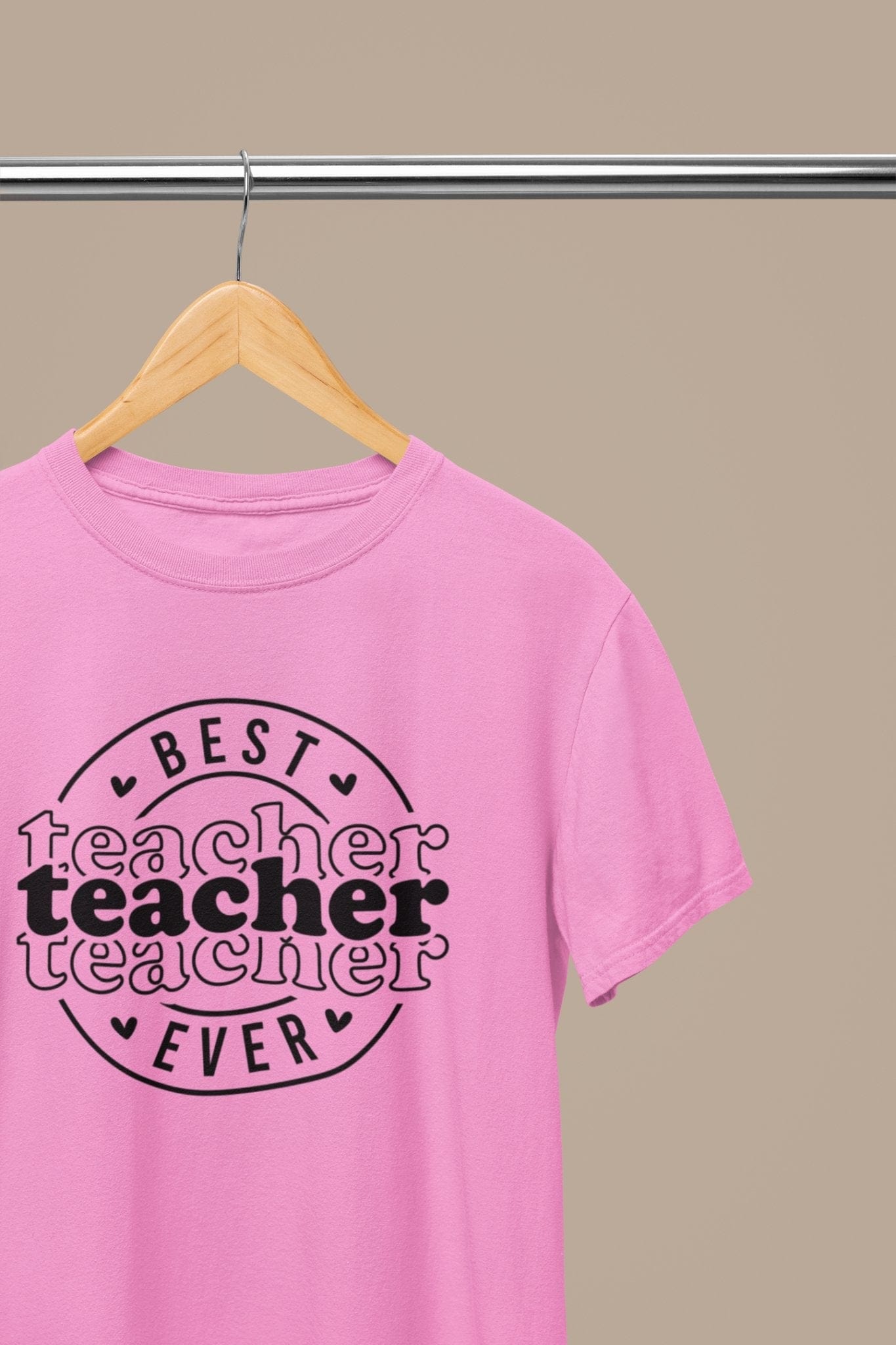 Best Teacher Ever T-Shirt small / Pink gift_idea unique_gift personalised_gift