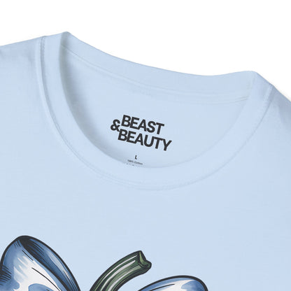 blue pumpkin bow graphic t-shirt t-shirt uk Halloween gift idea image 6