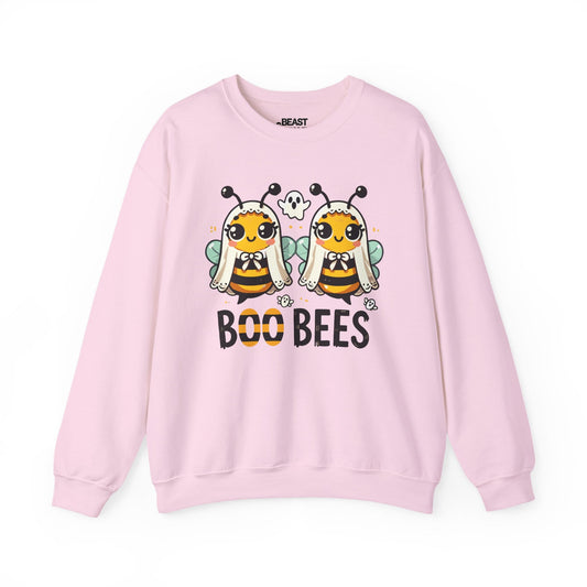 Boo Bees Cute Halloween Sweatshirt for Adults Light Pink / S gift_idea unique_gift personalised_gift