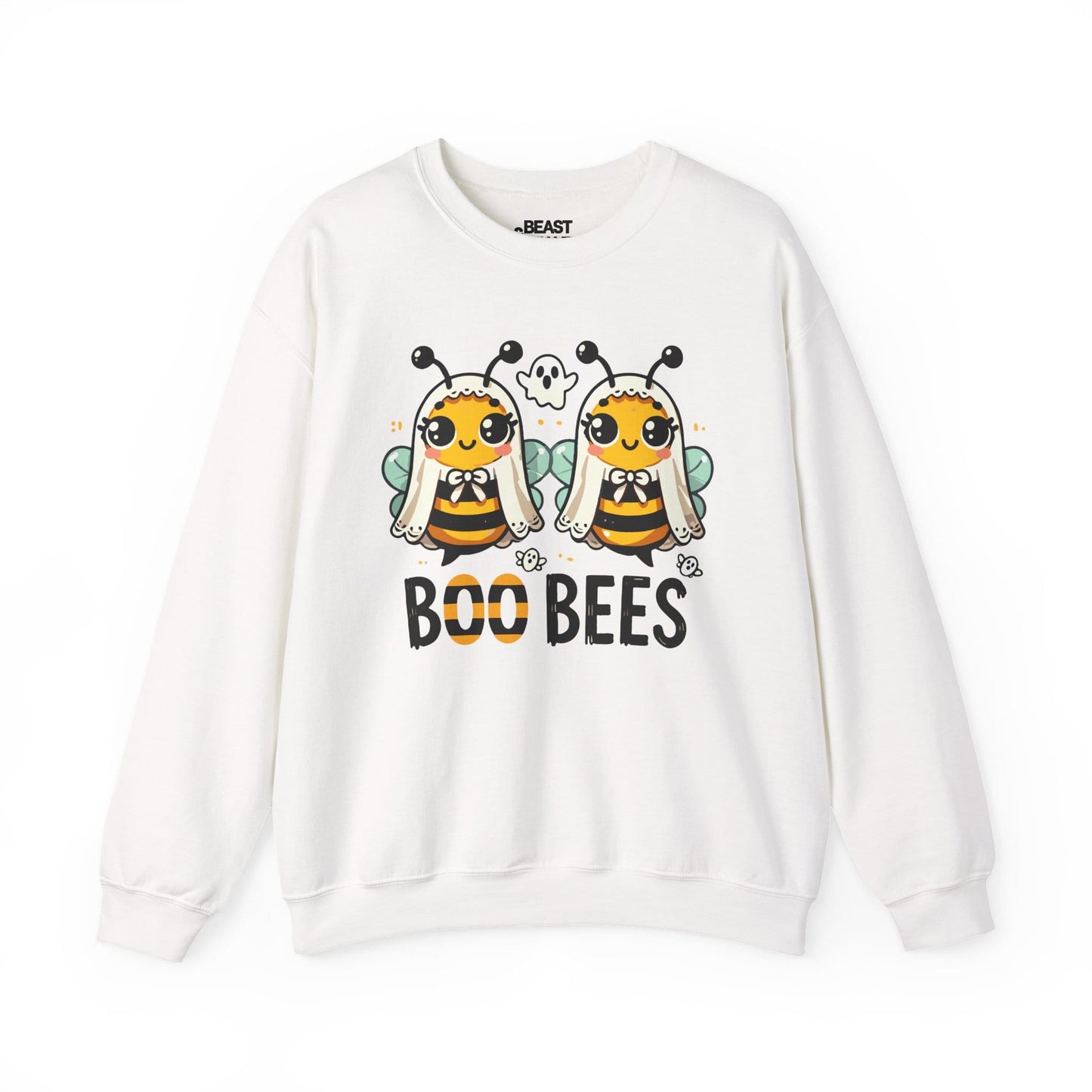Boo Bees Cute Halloween Sweatshirt for Adults White / S gift_idea unique_gift personalised_gift