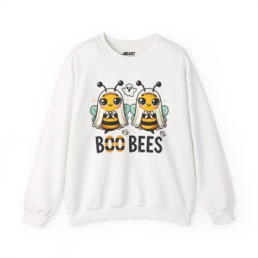 Boo Bees Cute Halloween Sweatshirt for Adults White / S gift_idea unique_gift personalised_gift
