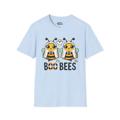 Boo Bees Funny Halloween Adult T-Shirt Light Blue / S gift_idea unique_gift personalised_gift