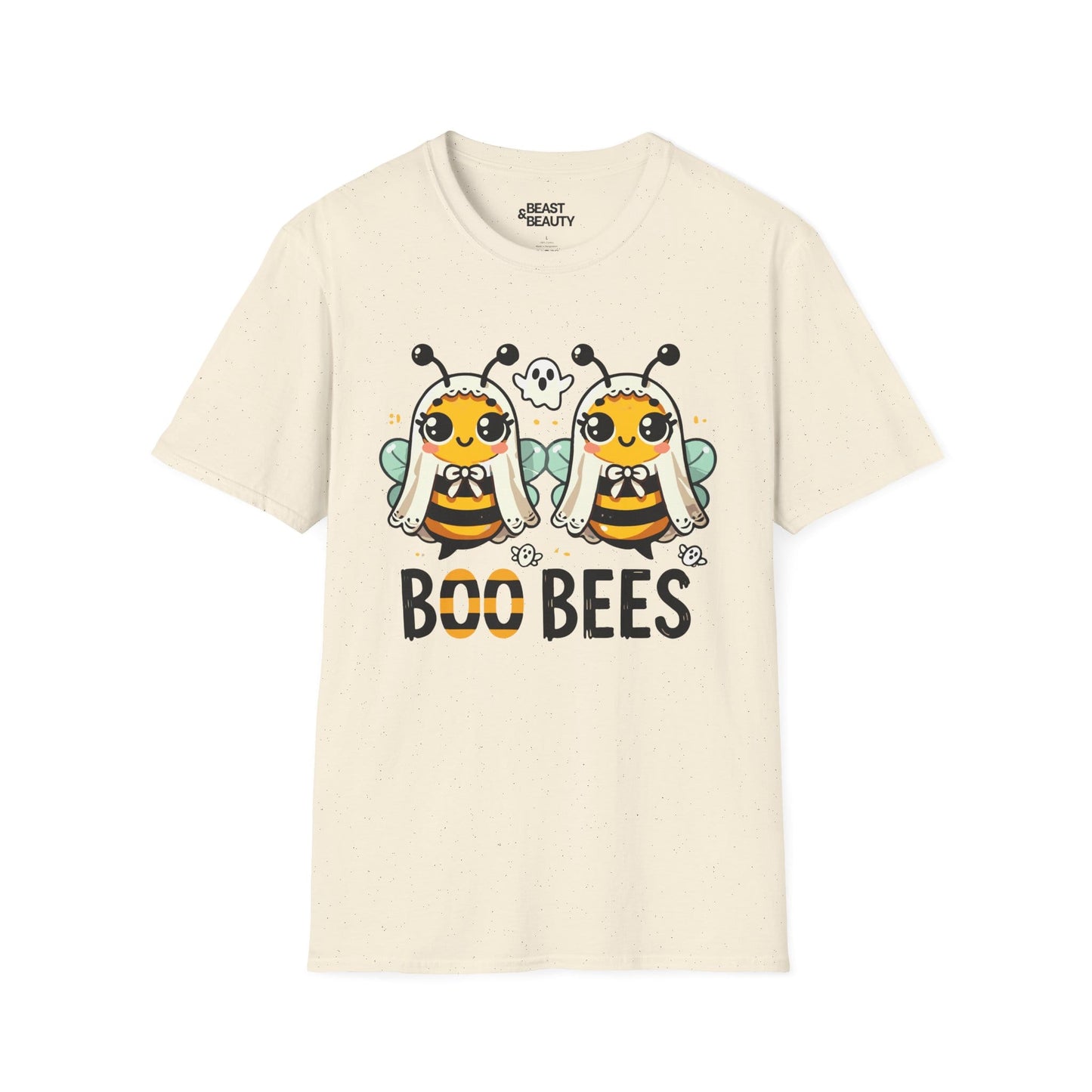 Boo Bees Funny Halloween Adult T-Shirt Natural / M gift_idea unique_gift personalised_gift