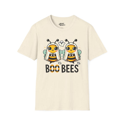Boo Bees Funny Halloween Adult T-Shirt Natural / M gift_idea unique_gift personalised_gift