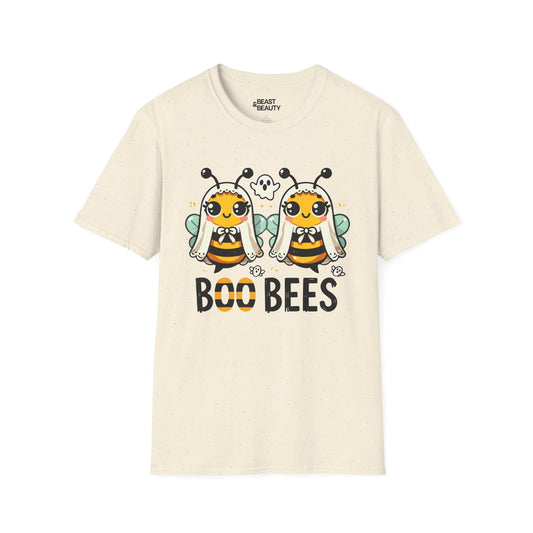 Boo Bees Funny Halloween Adult T-Shirt Natural / M gift_idea unique_gift personalised_gift