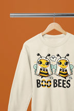 Boo Bees Funny Halloween Sweatshirt & T-Shirt | Cute Ghost Bees Beige / Small / Sweatshirt gift_idea unique_gift personalised_gift