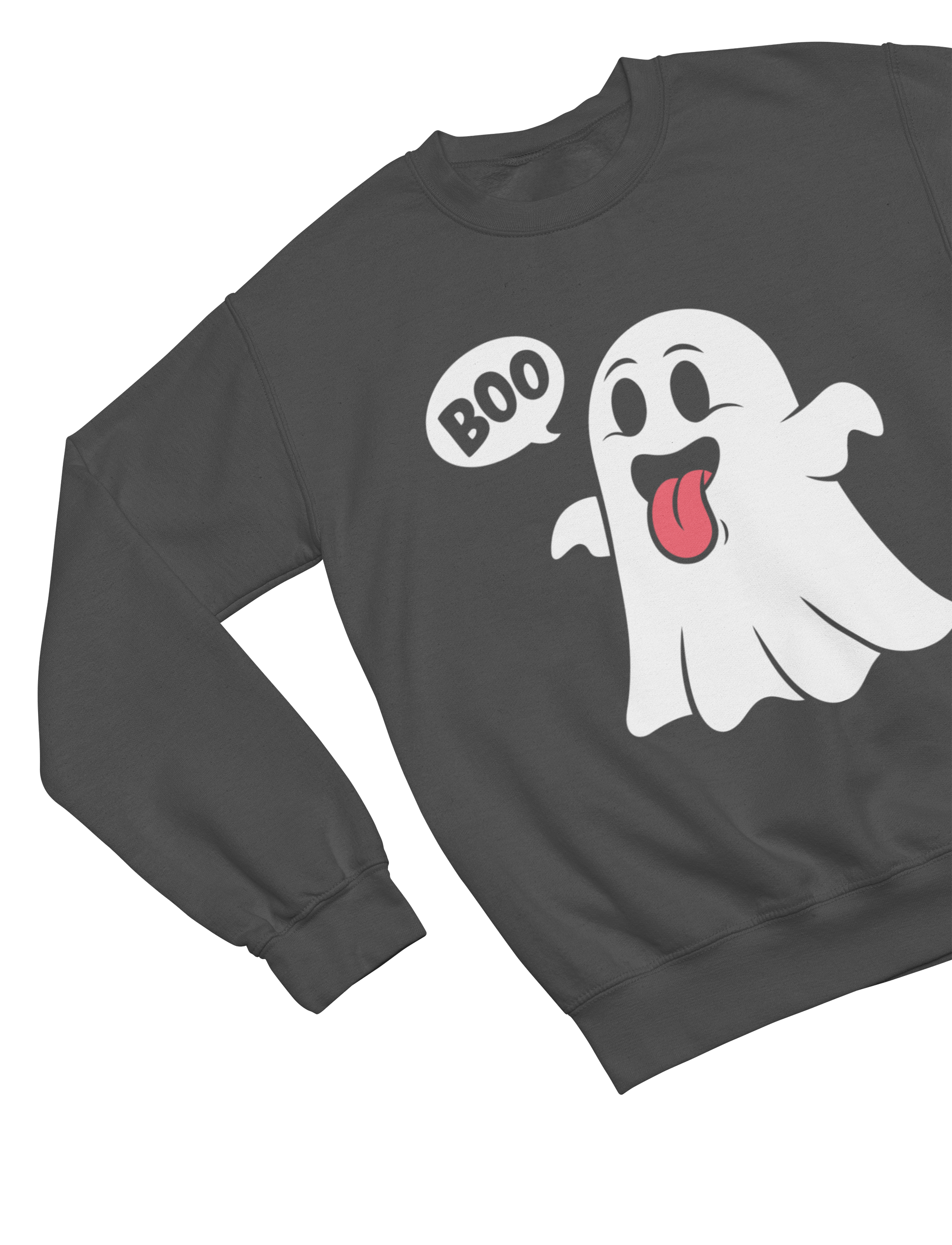 Boo Cartoon Top | Cute Ghost Halloween Sweatshirt & T-Shirt gift_idea unique_gift personalised_gift