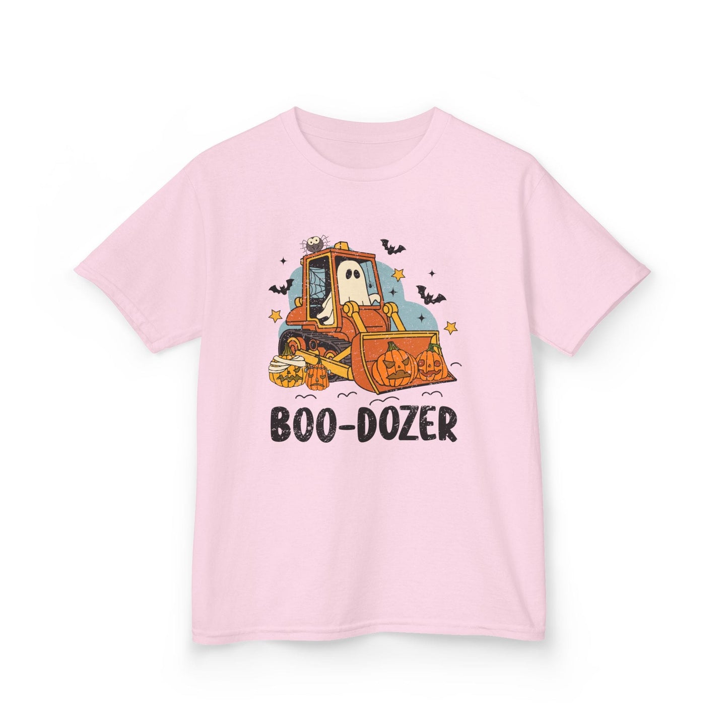 Boo-Dozer Halloween Construction Kids T-Shirt Light Pink / XS gift_idea unique_gift personalised_gift
